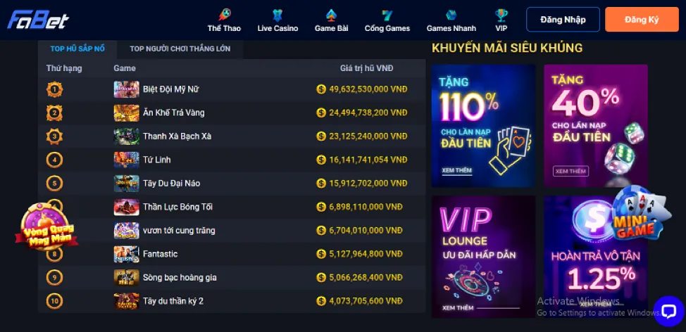 Khuyến mãi và ưu đãi tại 33win39 App